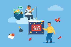 Internet User Get Phishing Bait vector