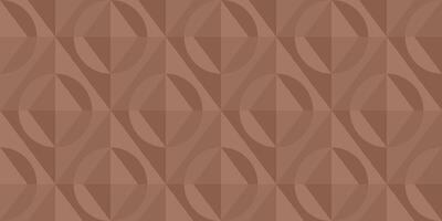 Mid-century modern inspired geometric pattern with interlocking ovals and diamonds in warm brown tones. Perfect for wallpapers, textiles, packaging, web backgrounds, or retro-themed design projects. vector