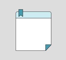Simple Notepad with Grid Paper Lines vector