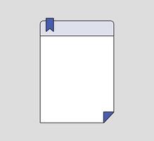 Elegant Grid-lined Notepad vector