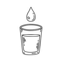 Droplet of liquid suspended mid-air before falling into a glass vector