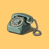 Old Desk Phone vector