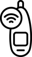 Smart Thermometer Outline Style Icon vector