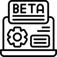 Beta Outline Style Element vector