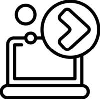 Forward Outline Style Icon Design vector