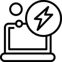 Charging Outline Style Icon Design vector