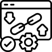 Backlink Outline Style Icon vector