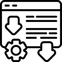 Landing Page Optimization Outline Style Icon vector