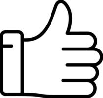 Thumbs Up Outline Style Icon Design vector