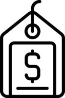 Price Tag Outline Element Style vector