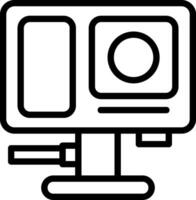 Wearable Camera Outline Style Icon vector
