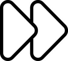 Double Arrow Right Outline Style Icon vector