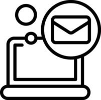 Mail Outline Style Icon Design vector
