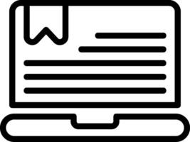 E Reader Outline Style Icon vector