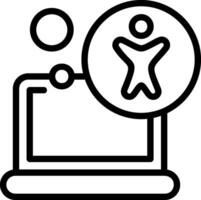 Accessibility Outline Style Icon Design vector