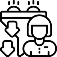 Conversion Funnel Outline Style Icon vector