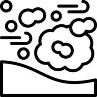 Sandstorm Outline Style Icon vector