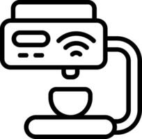 Smart Coffee Maker Outline Style Icon vector