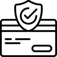 Secure Payment Outline Style Icon Design vector