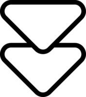 Double Arrow Down Outline Style Icon vector