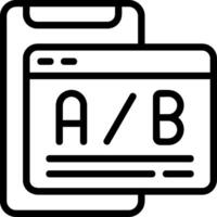 A B Testing Outline Style Icon vector