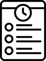 Order History Outline Style Icon Design vector