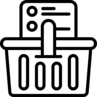 Shopping List Outline Element Style vector