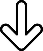 Arrow Down Outline Style Icon vector