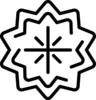 Starburst Outline Style Icon Design vector