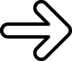 Arrow Right Outline Style Icon vector