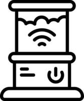 Smart Pet Feeder Outline Style Icon vector