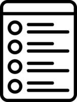 Shopping List Outline Style Icon Design vector
