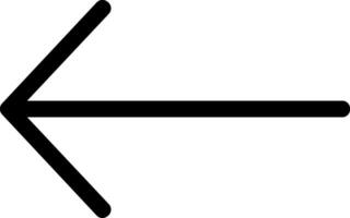 Arrow Thin Left Outline Style Icon vector