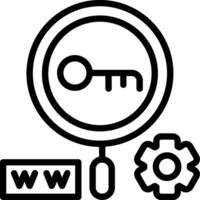 Keyword Research Outline Style Icon vector