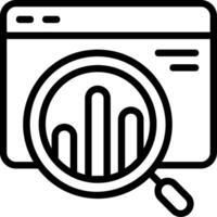 Analytics Outline Style Icon Design vector
