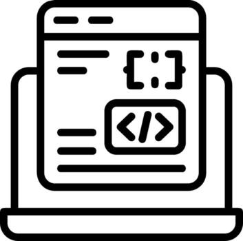 Code Processor Outline Style Element vector