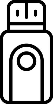 USB Flash Drive Outline Style Icon