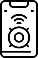 Smart Speaker Outline Style Icon Design vector