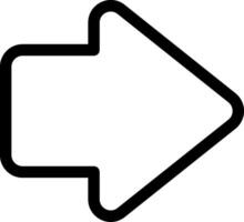 Arrow Outline Right Outline Style Icon vector