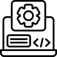 App Development Outline Element Style vector