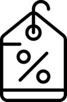 Discount Tag Outline Style Icon Design vector