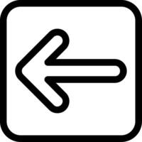 Arrow Square Left Outline Style Icon vector