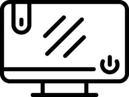 Monitor Outline Style Icon Design vector