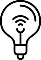 Smart Light Bulb Outline Style Icon vector