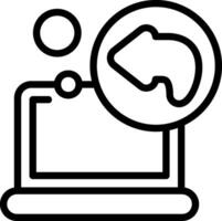 Undo Outline Style Icon Design vector