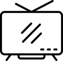 Television Outline Style Icon Element vector
