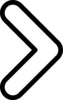 Chevron Right Outline Style Icon vector