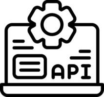 API Outline Style Element vector