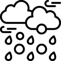 Sleet Outline Style Icon vector