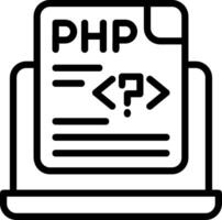 Php File Outline Style Element vector